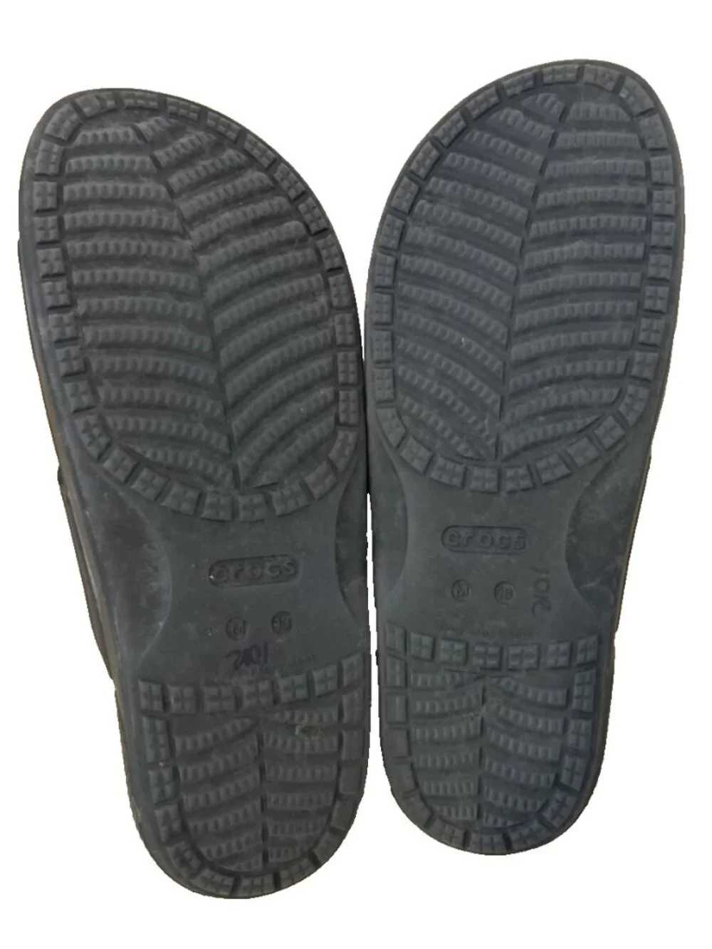 Crocs Black Double Strap Iconic Comfort Sandals Mens Size 13